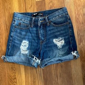 Distressed Jean shorts